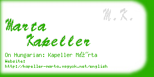 marta kapeller business card